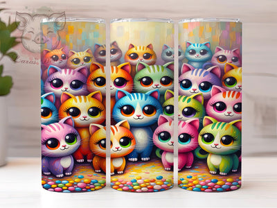 Funny Crazy Cat Tumbler, Cat Lover, Crazy Cat Lady, Whimsical Theme, Playful Design, 20Oz Tumbler, Sublimation Wrap Sublimation Lara' s Designs 