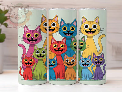 Funny Crazy Cat Tumbler, Cat Lover, Crazy Cat Lady, Whimsical Theme, Playful Design, 20Oz Tumbler, Sublimation Wrap Sublimation Lara' s Designs 