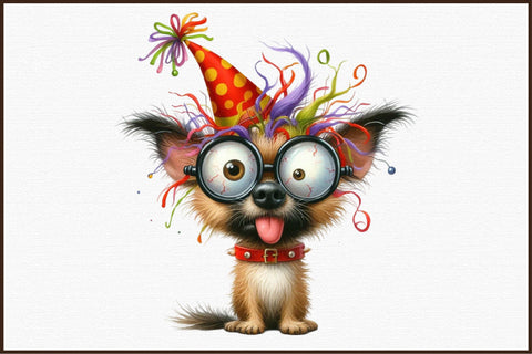 Funny Crazy Dog Clipart Bundle Sublimation designartist 