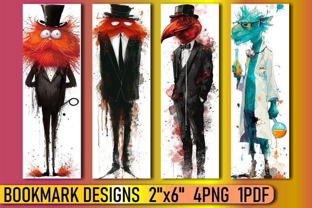 Funny Creature Sublimation Marks for Unique Bookmarks Sublimation afrosvg 