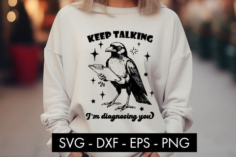 Funny Crow Animal SVG PNG Sublimation SVG Freeling Design House 