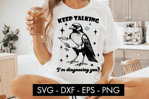 Funny Crow Animal SVG PNG Sublimation SVG Freeling Design House 