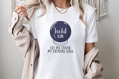 Funny Crystal Ball SVG for Cricut, Cute Halloween PNG for Stickers, Sublimation, TShirts, & More, Cute Fall Sticker SVG Designing Digitals 