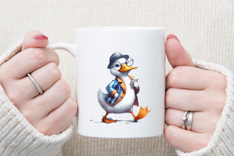 Funny Cute Duck Clipart Bird Clipart Png Sublimation designartist 