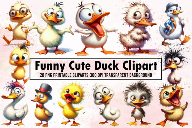 Funny Cute Duck Clipart Bird Clipart Png Sublimation designartist 