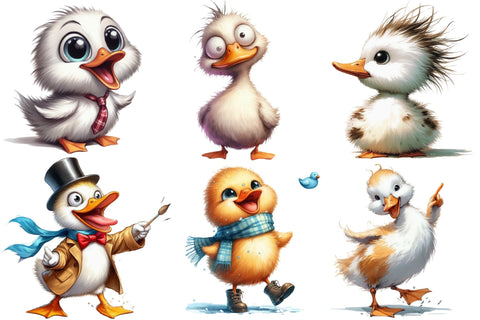 Funny Cute Duck Clipart Bird Clipart Png Sublimation designartist 