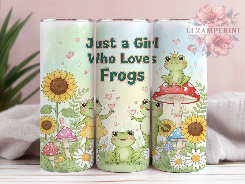 Funny Cute Frog Tumbler, Funny Quote, Nature Theme, Whimsical Design, Playful Style, 20Oz Tumbler, Sublimation Wrap Sublimation Li Zamperini 