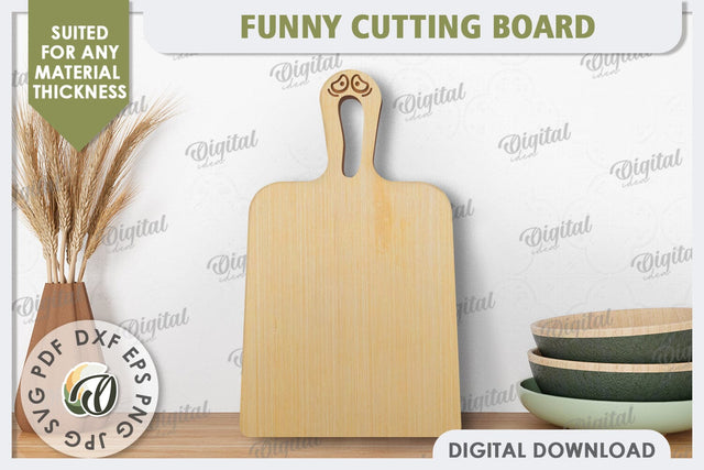 Funny Cutting Board Laser Cut. Serving Kitchen Board SVG SVG Evgenyia Guschina 