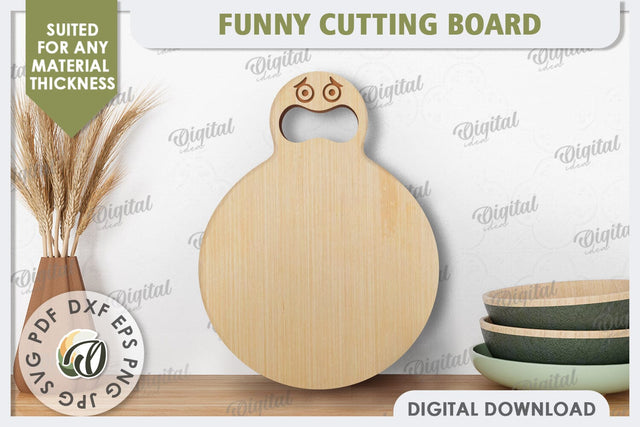 Funny Cutting Board Laser Cut. Serving Kitchen Board SVG SVG Evgenyia Guschina 