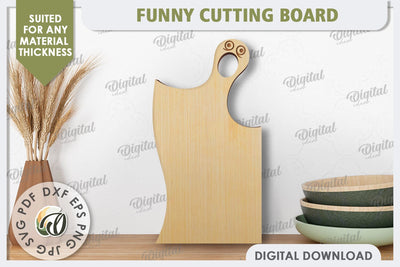 Funny Cutting Board Laser Cut. Serving Kitchen Board SVG SVG Evgenyia Guschina 