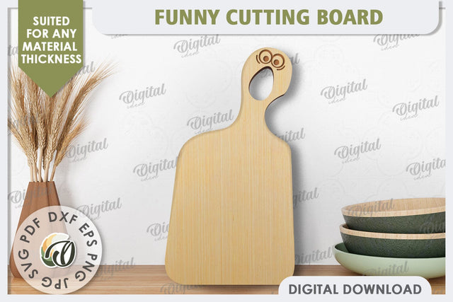 Funny Cutting Board Laser Cut. Serving Kitchen Board SVG SVG Evgenyia Guschina 