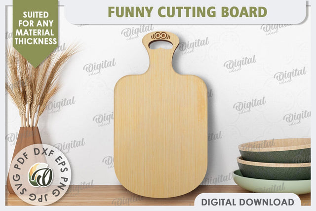 Funny Cutting Board Laser Cut. Serving Kitchen Board SVG SVG Evgenyia Guschina 