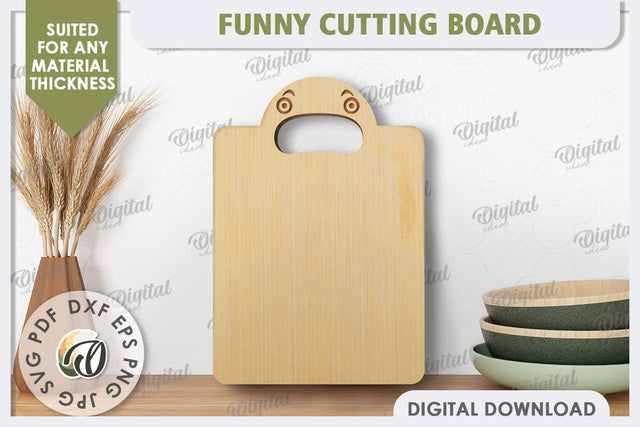 Funny Cutting Board Laser Cut. Serving Kitchen Board SVG SVG Evgenyia Guschina 