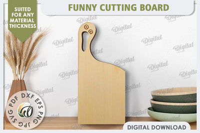 Funny Cutting Board Laser Cut. Serving Kitchen Board SVG SVG Evgenyia Guschina 