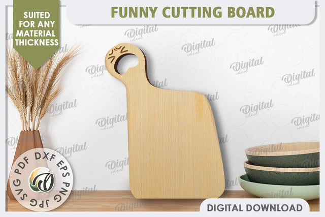 Funny Cutting Board Laser Cut. Serving Kitchen Board SVG SVG Evgenyia Guschina 
