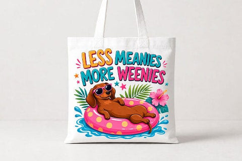 Funny Dachshund PNG Less Meanies More Weenies Sublimation Design SVG BillahCrafts 