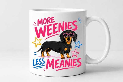 Funny Dachshund PNG More Weenies Less Meanies Dog Lover Digital Download SVG BillahCrafts 