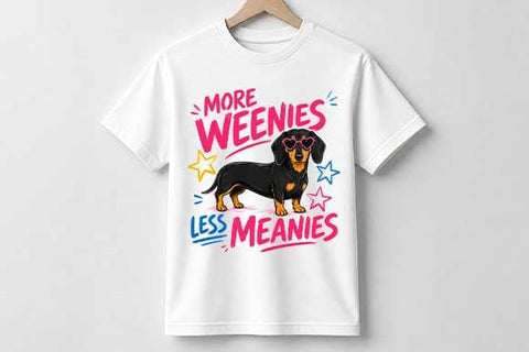 Funny Dachshund PNG More Weenies Less Meanies Dog Lover Digital Download SVG BillahCrafts 