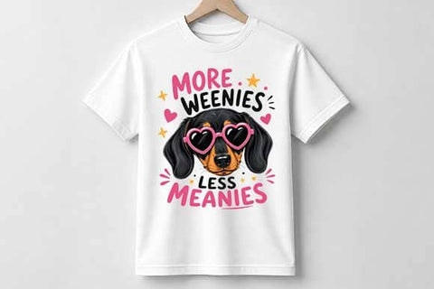 Funny Dachshund PNG – More Weenies Less Meanies Dog Lover Sublimation Design SVG BillahCrafts 