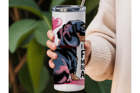 Funny Dachshund Tumbler Wrap Sublimation DesignSVG 
