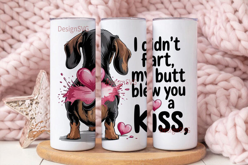 Funny Dachshund Valentine's 20oz Tumbler Sublimation DesignSVG 