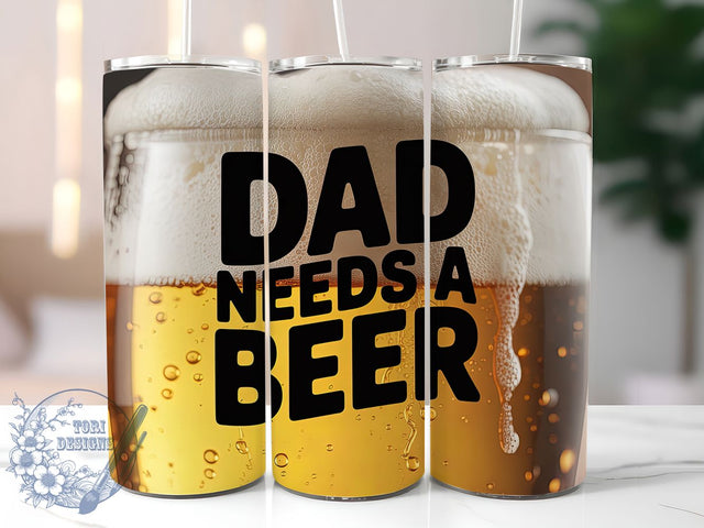 Funny Dad Beer Tumbler Wrap, Funny Dad Gift, Sublimation Wrap, Fathers Day, Drinking Humor, 20oz Tumbler, Craft Design Sublimation ToriDesigns 