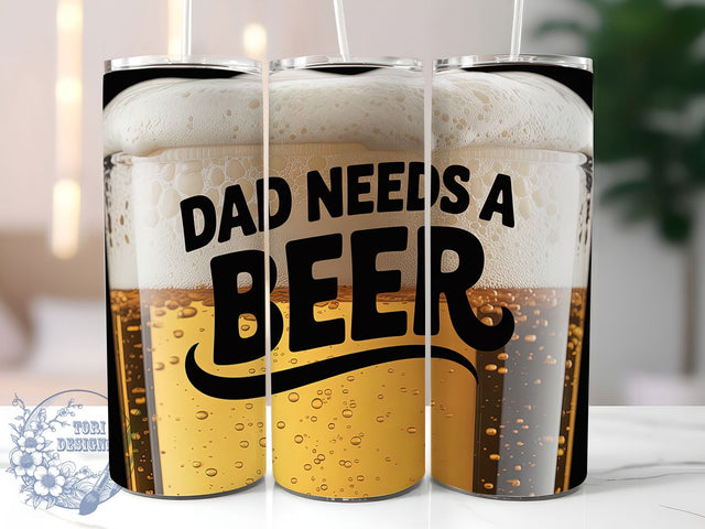 Funny Dad Beer Tumbler Wrap, Funny Dad Gift, Sublimation Wrap, Fathers Day, Drinking Humor, 20oz Tumbler, Craft Design Sublimation ToriDesigns 