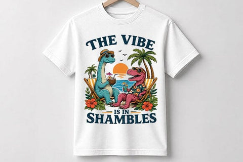 Funny Dinosaur Beach Vacation PNG | Tropical Summer Sublimation Design SVG BillahCrafts 