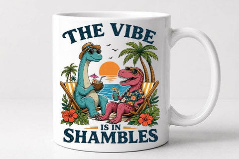 Funny Dinosaur Beach Vacation PNG | Tropical Summer Sublimation Design SVG BillahCrafts 