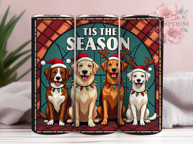 Funny Dog Christmas Tumbler, Tis the Season Tumbler Wrap, 20oz Dog Design, Holiday Tumbler Wrap, Sublimation Dog Design, Digital Download PNG, Cute Dog Tumbler Sublimation Li Zamperini 