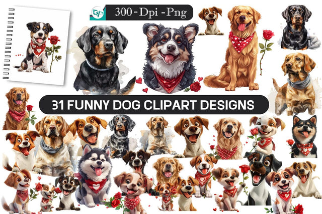 Funny Dog clipart Bundle, Dog sublimation designs, Dachshund Clipart, Sublimation DesignPlante 503 