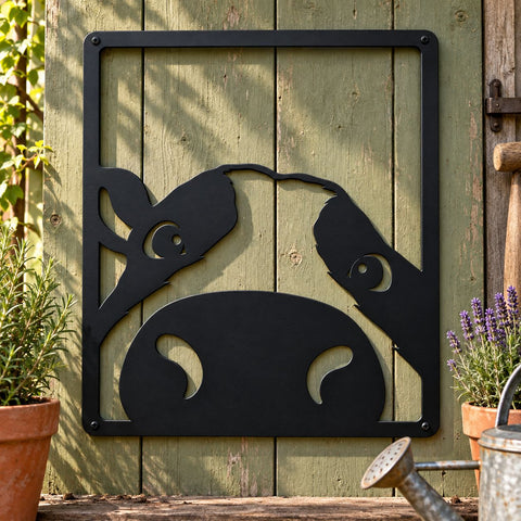 Funny Dog Face Laser SVG | Peekaboo Dog DXF | Dog Metal Art | CNC Plasma Cut File | Dog Wall Decor | Pet Lover Svg SVG HappyDesignStudio 
