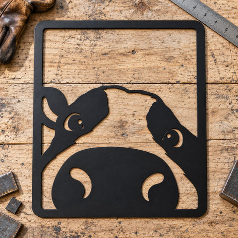 Funny Dog Face Laser SVG | Peekaboo Dog DXF | Dog Metal Art | CNC Plasma Cut File | Dog Wall Decor | Pet Lover Svg SVG HappyDesignStudio 