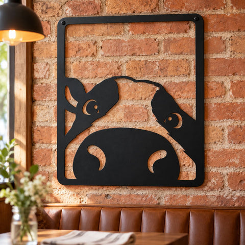 Funny Dog Face Laser SVG | Peekaboo Dog DXF | Dog Metal Art | CNC Plasma Cut File | Dog Wall Decor | Pet Lover Svg SVG HappyDesignStudio 