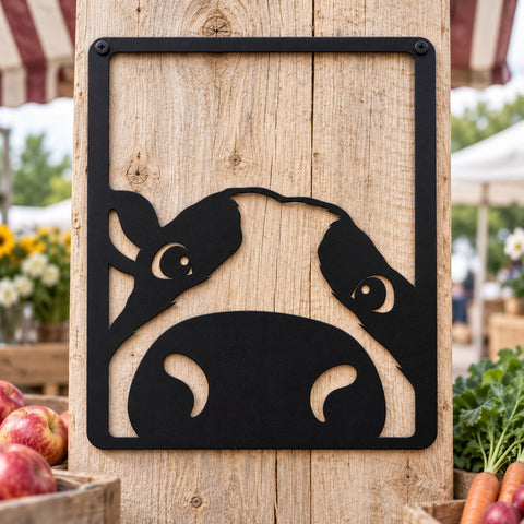 Funny Dog Face Laser SVG | Peekaboo Dog DXF | Dog Metal Art | CNC Plasma Cut File | Dog Wall Decor | Pet Lover Svg SVG HappyDesignStudio 