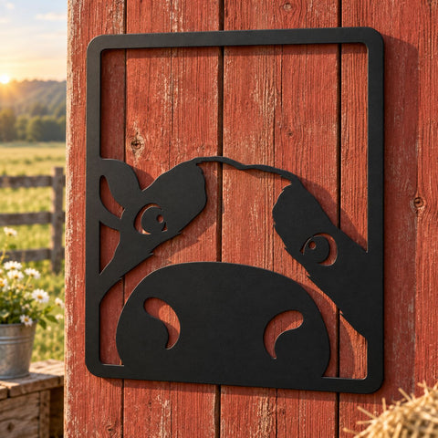 Funny Dog Face Laser SVG | Peekaboo Dog DXF | Dog Metal Art | CNC Plasma Cut File | Dog Wall Decor | Pet Lover Svg SVG HappyDesignStudio 