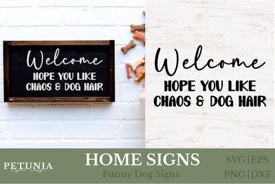 Funny Dog Home Sign SVG | Welcome Home Dog Sign SVG SVG Petunia Digital Design 