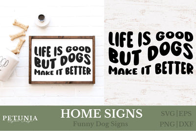Funny Dog Home Sign SVG | Welcome Home Dog Sign SVG SVG Petunia Digital Design 