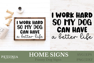 Funny Dog Home Sign SVG | Welcome Home Dog Sign SVG SVG Petunia Digital Design 