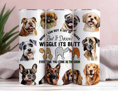 Funny Dog Lover 20oz Skinny Tumbler Wrap, Sublimation Design, Digital Download PNG, Dog Tumbler Wrap PNG Sublimation PixelChick 