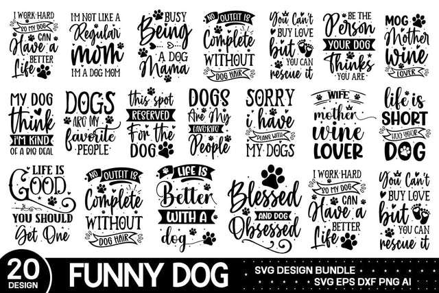 Funny Dog Svg Bundle , Funny Svg Bundle SVG designmaster24 