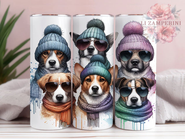 Funny Dogs 20oz Tumbler Wrap, Cute Puppy Mug, Humorous Pet Cup, Silly Dog Wrap, Dog Lover Gift, Playful Canine Design, Sublimation Tumbler Wrap Sublimation Li Zamperini 