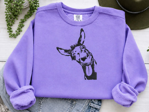 Funny Donkey Embroidery Design File, Peeking Donkey Machine Embroidery, Cute Farm Animal Embroidery File Embroidery/Applique DESIGNS DesignDestine 