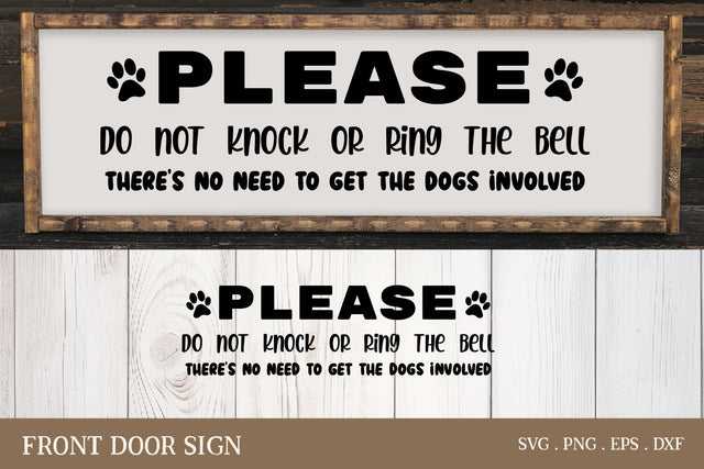 Funny Doorbell Sign | front Door Sign SVG Petunia Digital Design 