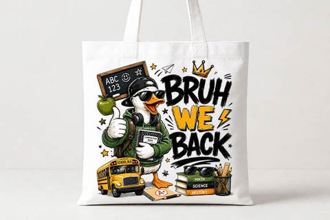 Funny Duck Back to School PNG | Bruh We Back Digital Download SVG BillahCrafts 