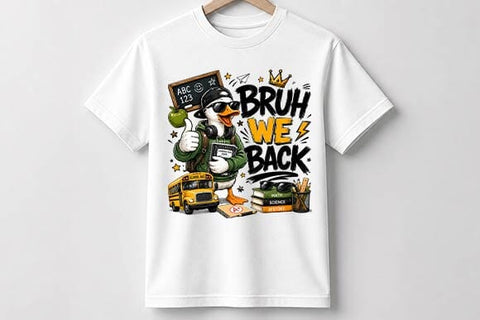 Funny Duck Back to School PNG | Bruh We Back Digital Download SVG BillahCrafts 