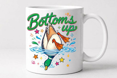 Funny Duck Bottoms Up PNG | Duck Sublimation Design SVG BillahCrafts 