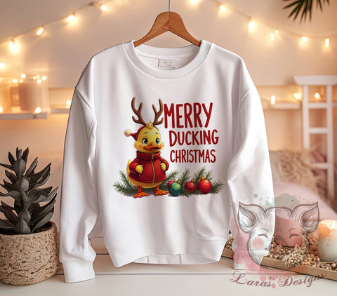Funny Duck Christmas, Sassy Holiday PNG, Duck Clipart, Christmas Humor, Quirky Christmas Design, Festive Ducks, Merry Christmas Graphics, Digital Download Sublimation Lara' s Designs 