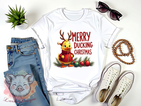 Funny Duck Christmas, Sassy Holiday PNG, Duck Clipart, Christmas Humor, Quirky Christmas Design, Festive Ducks, Merry Christmas Graphics, Digital Download Sublimation Lara' s Designs 