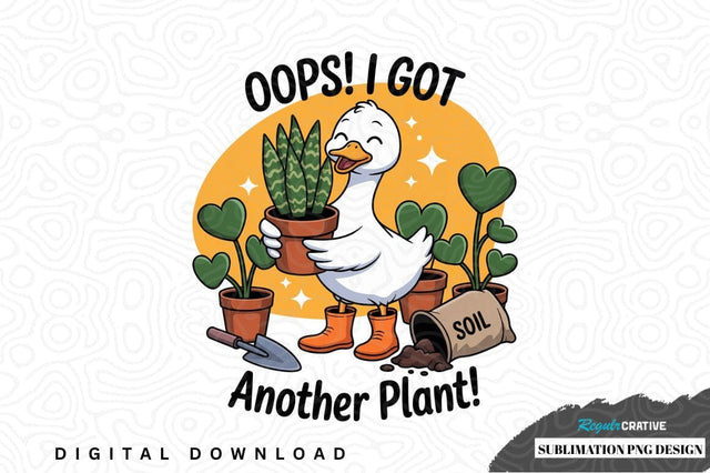 Funny duck gardening sublimation png design Sublimation Regulrcrative 